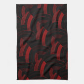 moderne schicke schwarze/rote Sparren Handtuch (Vertikal)