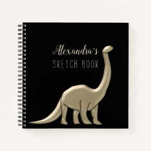 Moderne Schicke Schwarze Skizzenbuch Notizblock