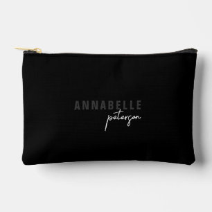 Moderne schicke schwarze und weiße minimalistische zubehörtasche