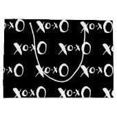 Moderne schicke Schwarzweiss-XOXO große Geschenktüte (Rückseite)
