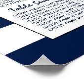 Moderne schicke Seekarte und weiße Hochzeitssitzka Poster (Ecke)