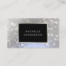 Moderne schicke silberne Funkelmode & Beauty Visitenkarte