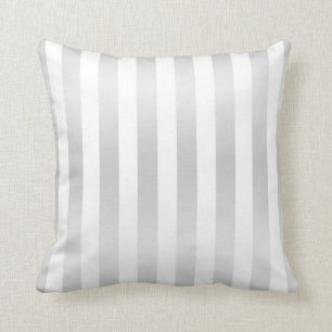 Moderne schicke Streifen Grau Satin Chic Dekorativ Kissen