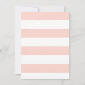 MODERNE, schicke Streifen mit Rose, Empfang einlad Einladung (Rückseite)