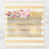Moderne schicke StrickBlume Weinetikett (Einzelnes Label)