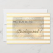 Moderne schicke Strickkarten Blume Bridesmaid Card Einladung (Vorderseite)