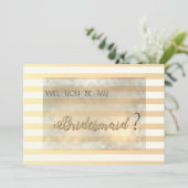 Moderne schicke Strickkarten Blume Bridesmaid Card Einladung (Stehend Vorderseite)