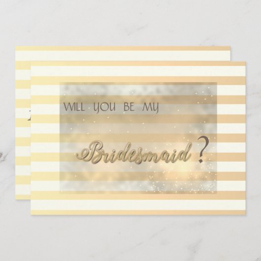 Moderne schicke Strickkarten Blume Bridesmaid Card Einladung (Vorne/Hinten)