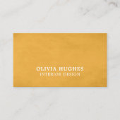 Moderne schicke Textur Gelb Innenarchitektur Desig Visitenkarte (Vorderseite)
