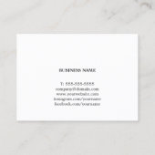 Moderne schicke Textur Gelb Innendesign Visitenkarte (Rückseite)