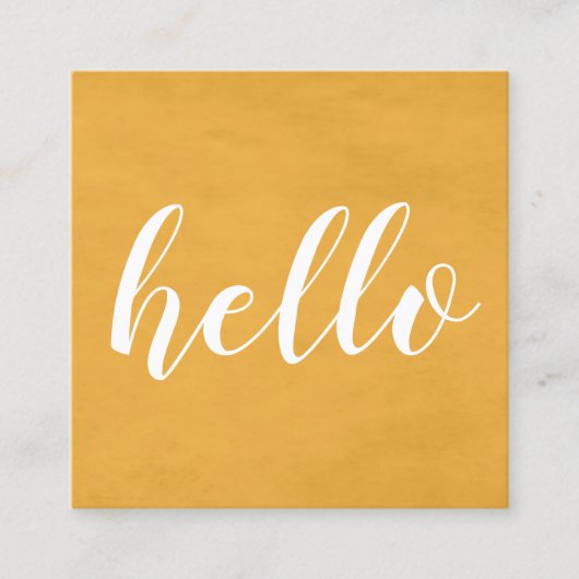 Moderne schicke Textur Gelbe Netzwerkberater Quadratische Visitenkarte (Vorderseite)