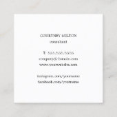 Moderne schicke Textur Gelbe Netzwerkberater Quadratische Visitenkarte (Rückseite)