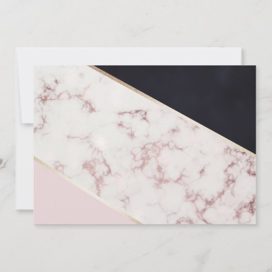 Moderne schicke Trauzeugin aus Marmor Einladung (Rückseite)