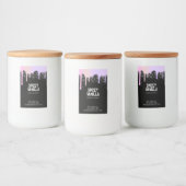 Moderne schicke, trendige rosa Lila Tropfen Candle Lebensmitteletikett (Flaschen)