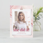 Moderne schicke Typografie Abschluss Einladung (Stehend Vorderseite)