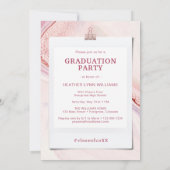 Moderne schicke Typografie Abschluss Einladung (Rückseite)