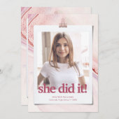 Moderne schicke Typografie Abschluss Einladung (Vorne/Hinten)