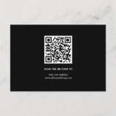 Moderne, schicke Typografie minimalistische Hochze Begleitkarte (Rückseite)