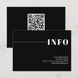 Moderne, schicke Typografie minimalistische Hochze Begleitkarte