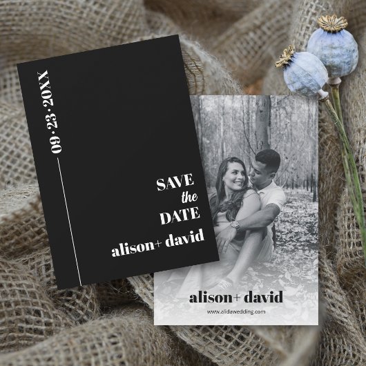 Moderne, schicke Typografie minimalistische Hochze Save The Date