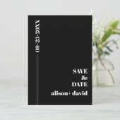 Moderne, schicke Typografie minimalistische Hochze Save The Date (Stehend Vorderseite)