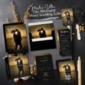 Moderne schicke Ultra-Minimal-Foto-Hochzeit Save The Date