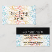 moderne schicke und stilvolle blaue Aqua-Visitenka Visitenkarte (Vorne/Hinten)