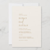 Moderne, schicke Vintage Lässige Hochzeit Einladung (Vorderseite)