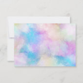 Moderne schicke Wasserfarbenhochzeit - Einladung (Rückseite)