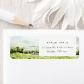 Moderne schicke Watercolor Weingarten Landschaftsa (Insitu)