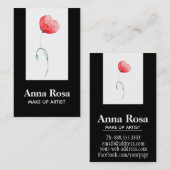 *~* moderne schicke weibliche elegante rote mit visitenkarte (Vorne/Hinten)