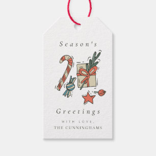 Moderne schicke Weihnachtssaison - Begrüßung Geschenkanhänger