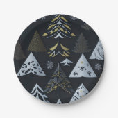 Moderne schicke Weihnachtsscheibe Pappteller (Vorderseite)