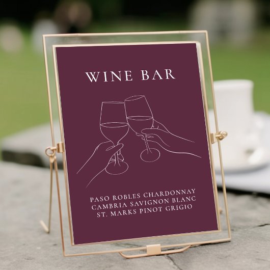 Moderne Schicke Weinbar Poster