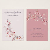 Moderne, schicke Wildblume Blumenohrkarte (Vorne & Hinten)