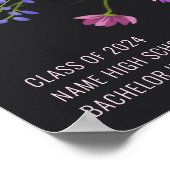 Moderne schicke Wildblume Drehbuch willkommen Absc Poster (Ecke)