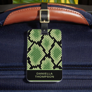 Moderne schicke Wildlife Schlange Muster Muster Re Gepäckanhänger