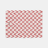Moderne, schicke, Zickzack rote Farbkat Fleecedecke (Vorderseite (Horizontal))