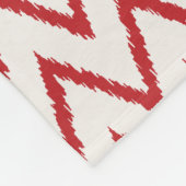 Moderne, schicke, Zickzack rote Farbkat Fleecedecke (Ecke)