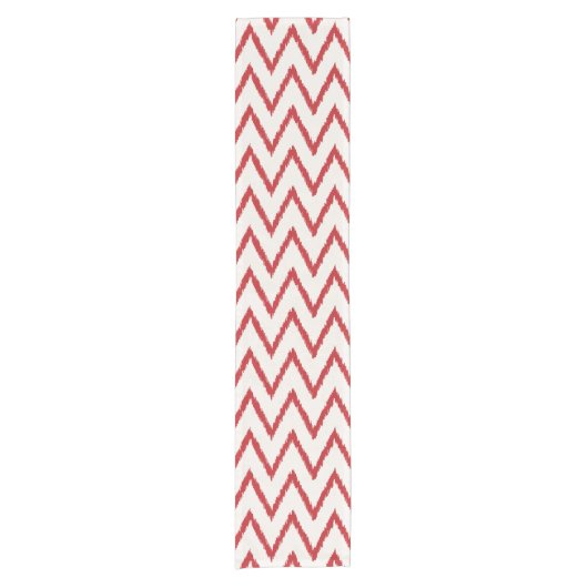 Moderne, schicke, Zickzack rote Farbkat Kurzer Tischläufer (Vorderseite)