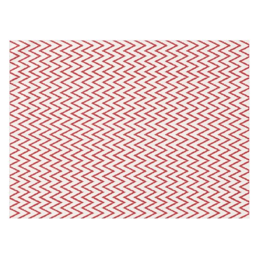 Moderne, schicke, Zickzack rote Farbkat Tischdecke (Vorderseite (Horizontal))