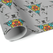 Moderne Schiefer-Mandala" Geschenkpapier (Rolleneckpunkt)