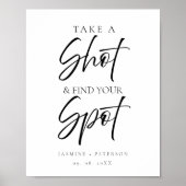 Moderne Schieß einen Schuss und finde dein Sitzpla Poster (Vorne)