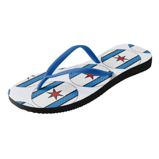 Moderne Schildflöße Badesandalen (Schrägansicht)