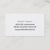 Moderne Schlangen Reptiles Rescue Florals Visitenkarte (Rückseite)