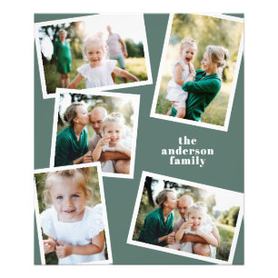 Moderne schlanke, grüne Mehrfamilienfamilie Wohnge Fotodruck