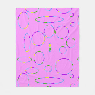 Moderne Schlaufen Rosa Magenta Fleece-Decke Fleecedecke