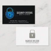 Moderne Schleuse für die technische Sicherheitspol Visitenkarte (Vorne/Hinten)