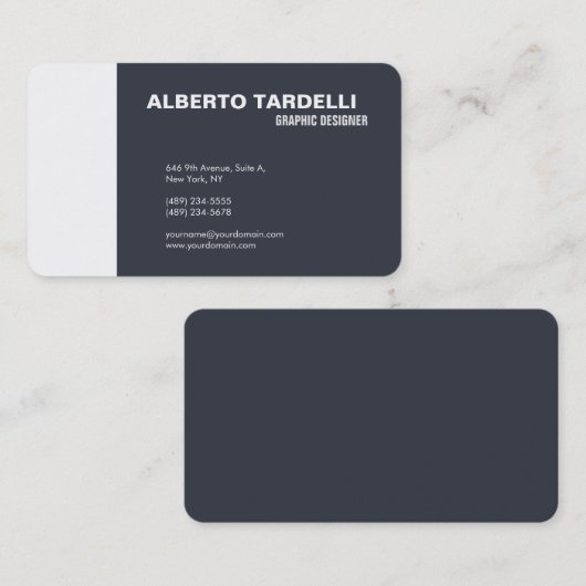Moderne Schlicht Elegante Minimalistisch Visitenkarte (Vorne/Hinten)