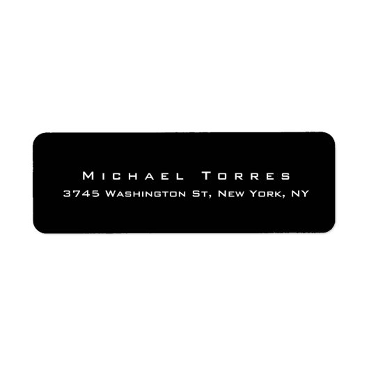 Moderne Schlicht Elegante Trendy Black Minimalisti (Vorne)